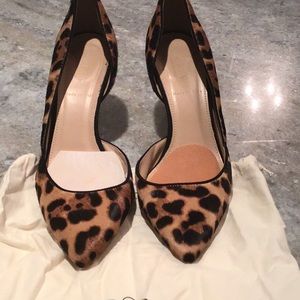 JCrew Leopard Calf Hair D’Orsay Pumps